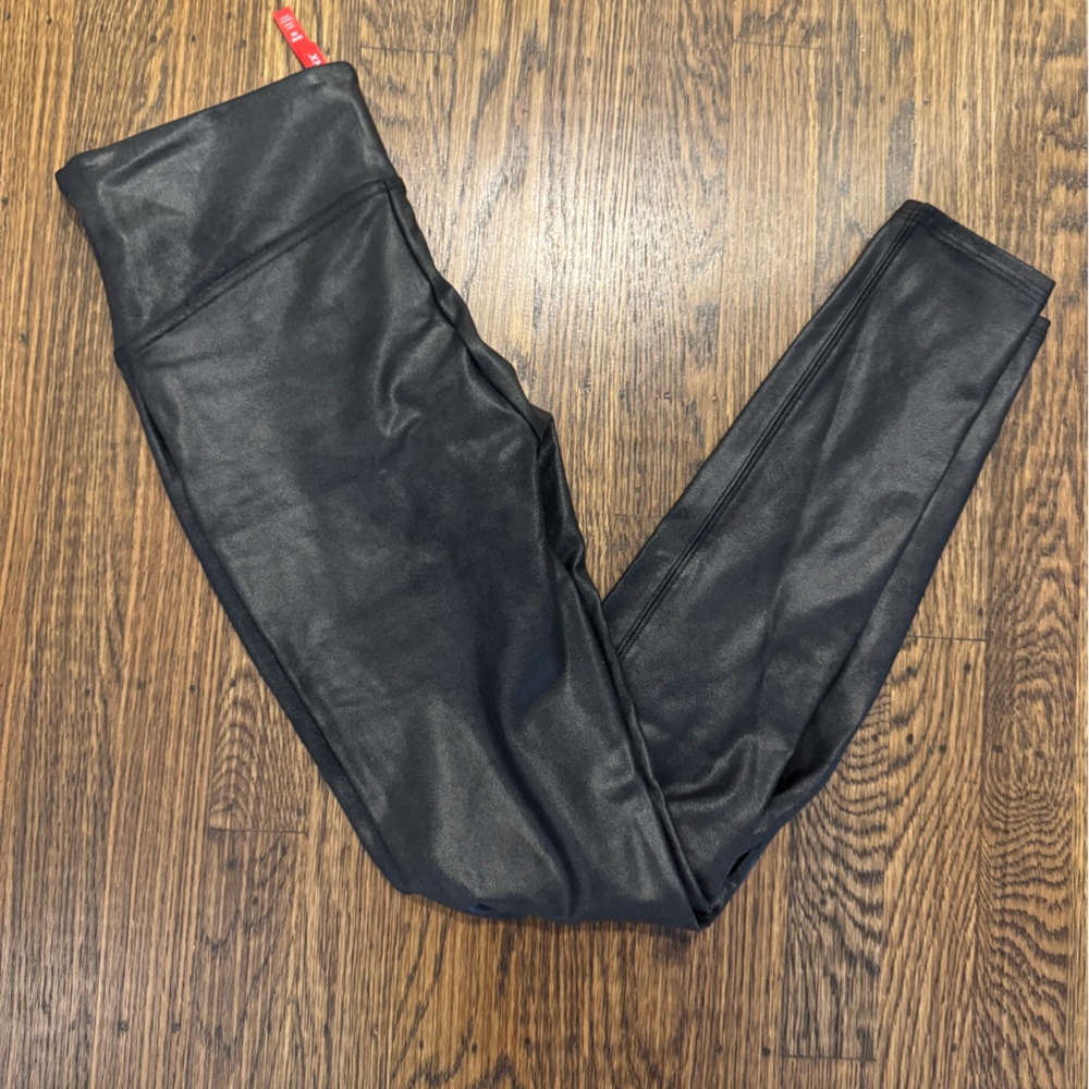 Spanx coated leggings